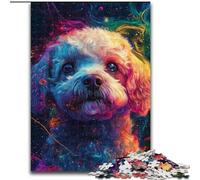 Puzzle Galaxy Bichon Frise 1000 pièces pour Adolescents, Jeu éducatif Familial, idéal pour la décoration de Bureau (26x38cm)