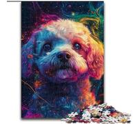 Puzzle Galaxy Bichon Frise 1000 pièces pour Adultes, Jeux éducatifs, décoration d'intérieur et Cadeaux Uniques (50x75cm)