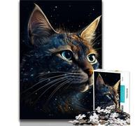 Puzzle Galaxy Cats 1000 pièces pour Adultes et Adolescents, Difficile à réaliser, mais Amusant et Humoristique, décoration d'intérieur et Cadeaux Uniques 38x26cm
