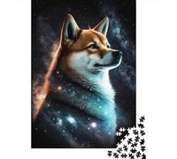 Puzzle Galaxy Colour Shiba Inu, Amusant en Famille, en Carton 100% recyclé, pour Enfants et Adultes à partir de 12 Ans, Cadeaux d'halloween, 300 pièces (40 x 28 cm)