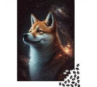 Puzzle Galaxy Colour Shiba Inu, décoration d'intérieur Unique, Puzzle en Carton 100% recyclé, pour Adultes, Cadeaux d'halloween, 300 pièces (40 x 28 cm)