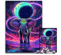 Puzzle Galaxy Elephant 1000 pièces, Puzzle Impossible pour Adultes, Jeu interactif Familial, défi cérébral, Cadeau 50x75cm/19,68x29,52 Pouces