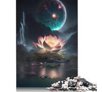 Puzzle Galaxy Fantasy Lotus pour Adultes, 1 000 pièces, pour Adolescents à partir de 12 Ans, Cadeaux de Noël, 1 000 pièces (75 x 50 cm)