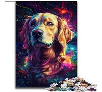 Puzzle Galaxy Golden Retriever 1000 pièces pour Adultes, Casse-tête Stimulant pour Adolescents, idéal pour la décoration intérieure ou comme Cadeau (Taille : 26x38cm)