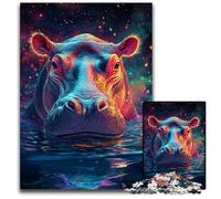 Puzzle Galaxy Hippo 1000 pièces pour Adultes, décoration d'intérieur colorée et Jeu Familial interactif, 26x38cm/10,23x14,96 Pouces