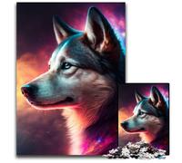 Puzzle Galaxy Husky 1000 pièces pour Adultes, Jeu de réflexion interactif en Famille, adapté aux 14 Ans et Plus, 26x38cm/10,23x14,96 Pouces