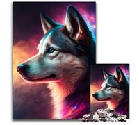 Puzzle Galaxy Husky 1000 pièces pour Adultes, Jeu interactif et Stimulant, décoration d'intérieur à Faire soi-même, pour Les Enfants 50x75cm/19,68x29,52 Pouces