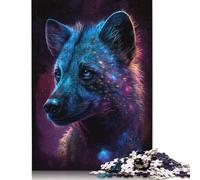 Puzzle Galaxy Hyène Africaine 100% Carton recyclé, rectangulaire, pour Adultes et Enfants, Cadeau de Noël, 1 000 pièces (38 x 26 cm)