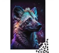 Puzzle Galaxy Hyène Africaine, Puzzle rectangulaire en Carton 100% recyclé, de qualité supérieure, pour Adultes et Adolescents, Cadeau Unique, 300 pièces (40 x 28 cm)