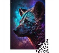 Puzzle Galaxy Hyène Africaine, Puzzle rectangulaire en Papier emboîtable précis pour Enfants Adultes, Cadeau Unique, 300 pièces (40 x 28 cm)