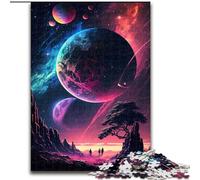 Puzzle Galaxy Néon 1000 pièces pour Adultes, Jeu créatif et décoration d'intérieur, Cadeau de Noël idéal pour Les Adolescents (Taille : 26x38cm)