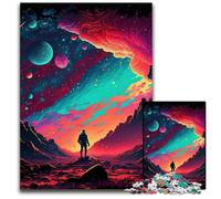 Puzzle Galaxy Néon 1000 pièces pour Adultes, Puzzle en Bois pour Adultes, Jeu Familial interactif, défi cérébral, Jouet éducatif 50x75cm/19,68x29,52 Pouces