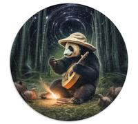 Puzzle Galaxy Panda pour Adultes, 1 000 pièces, Rond, Niveau débutant, idéal pour Les Anniversaires et Les fêtes (67,5x67,5cm)