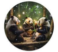 Puzzle Galaxy Panda pour Adultes, 1 000 pièces, Rond, Niveau débutant, idéal pour Les Anniversaires et Les fêtes (67,5x67,5cm)