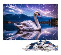 Puzzle Galaxy Purple Swan 1000 pièces, Puzzle Impossible pour Adultes, Casse-tête Stimulant pour Adolescents, Jeu interactif Amusant en Famille 50x75cm / 19,68x29,52 Pouces