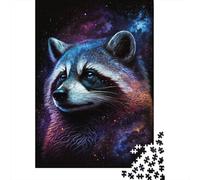 Puzzle Galaxy Raccoon, Jeux familiaux stimulants, Puzzle en Carton 100% recyclé, pour Adultes et Enfants, Cadeau d'anniversaire, 1000 pièces (38 x 26 cm)