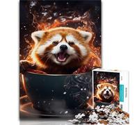 Puzzle Galaxy Red Panda 1000 pièces pour Adultes, pour Les Vacances à la Maison, Anti-Stress, avec Affiche et fiche de Questions-réponses Assorties (50x75cm)