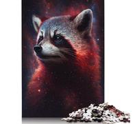 Puzzle Galaxy Red Raton Laveur, Personnalisable, en Carton 100% recyclé, pour Enfants et Adultes à partir de 12 Ans, Cadeau Unique, 1 000 pièces (75 x 50 cm)