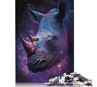Puzzle Galaxy Rhinocéros 1000 pièces pour Adultes, Jouets, Jeux, Puzzle en Bois pour Enfants de 18 Ans et Plus, Jeux éducatifs, 1000 pièces (75 x 50 cm)