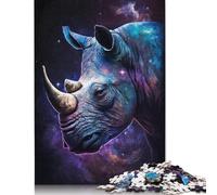 Puzzle Galaxy Rhinocéros, Amusant en Famille, en Carton 100% recyclé, pour Enfants et Adultes à partir de 12 Ans, Cadeaux d'halloween, 1 000 pièces (75 x 50 cm)