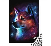 Puzzle Galaxy Shiba Inu, Jeu de Bricolage, Puzzle rectangulaire en Papier pour Cadeau d'anniversaire pour garçon ou Fille, 1000 pièces (38 x 26 cm)