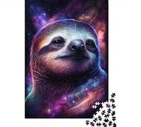 Puzzle Galaxy Sloth Amusant en Carton de qualité supérieure pour garçon ou Fille, Cadeau de Noël, 300 pièces (40 x 28 cm)