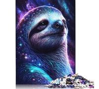 Puzzle Galaxy Sloth de qualité supérieure, 100% Papier recyclé, rectangulaire, pour Adultes, Cadeau Unique, 1 000 pièces (75 x 50 cm)