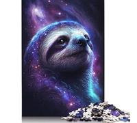 Puzzle Galaxy Sloth Personnalisable en Carton 100% recyclé pour Enfants et Adultes à partir de 12 Ans, Cadeau Unique, 1 000 pièces (75 x 50 cm)