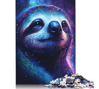 Puzzle Galaxy Sloth pour Adultes, 500 pièces, en Bois, éducatif, 500 pièces (52 x 38 cm).