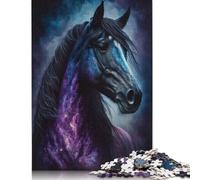 Puzzle Galaxy Space Animal Horse Premium 100% Carton recyclé 100% Carton recyclé pour Enfants et Adultes, Cadeau d'halloween 1000 pièces (75 x 50 cm)