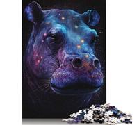 Puzzle Galaxy Space Hippo, Jouets de décompression, Puzzle rectangulaire en Papier pour Enfants et Adultes à partir de 12 Ans, Cadeaux de Noël, 1000 pièces (75 x 50 cm)
