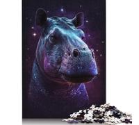 Puzzle Galaxy Space Hippo, Puzzle rectangulaire en Papier Rigide Difficile pour Enfants et Adultes, Cadeau Unique, 1000 pièces (75 x 50 cm)