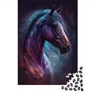 Puzzle Galaxy Space Horse DIY, Jeu de Puzzle en Carton de qualité supérieure pour Femmes et Hommes, Cadeaux d'halloween, 300 pièces (40 x 28 cm)