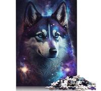 Puzzle Galaxy Space Husky 100% Carton recyclé de qualité supérieure pour Adultes et Enfants, Cadeaux d'halloween, 1 000 pièces (75 x 50 cm)