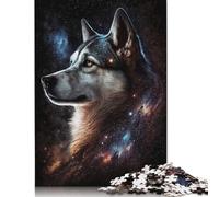 Puzzle Galaxy Space Husky, Jouets de décompression, Puzzle en Carton 100% recyclé pour Adultes, Cadeaux de Noël, 1000 pièces (75 x 50 cm)