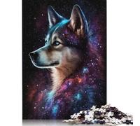 Puzzle Galaxy Space Husky, matériaux respectueux de l'environnement, Puzzle en Carton 100% recyclé pour Femmes et Hommes, Cadeau Unique, 1000 pièces (75 x 50 cm)