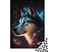 Puzzle Galaxy Space Husky Personnalisable en Carton 100% recyclé pour Enfants et Adultes à partir de 12 Ans, Cadeau Unique, 300 pièces (40 x 28 cm)