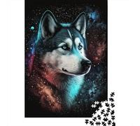 Puzzle Galaxy Space Husky, Puzzle en Carton de qualité supérieure, Stimulant et Stimulant, pour Adultes et Adolescents, Cadeau d'halloween, 300 pièces (40 x 28 cm)