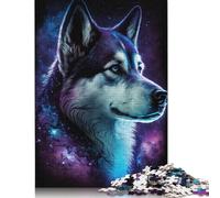 Puzzle Galaxy Space Husky, Puzzle rectangulaire en Papier pour garçon ou Fille, Cadeau de Noël, 1 000 pièces (38 x 26 cm)