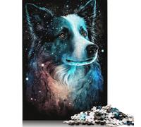 Puzzle Galaxy Star Border Collie 1000 pièces pour Adultes, Jeu de Puzzle en Bois, à partir de 18 Ans, UPE Enducational Games, 1000 pièces (75 x 50 cm)