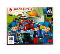 Puzzle Garage des Pompiers | 24 Pièces | Jeu Enfant 3 Ans et Plus