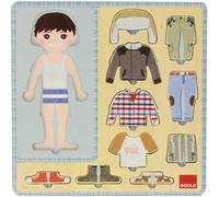 Puzzle garçon et ses vêtements bleu TU