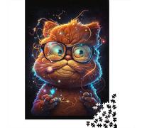 Puzzle Garfield Cosmique à Lunettes, Anti-Stress, en Carton 100% recyclé, pour Adultes et Enfants, Cadeau Unique, 300 pièces (40 x 28 cm)