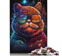 Puzzle Garfield Cosmique à Lunettes, Casse-tête en Carton de Qualité Supérieure pour Enfants et Adultes à partir de 12 Ans, Cadeaux de Noël, 1000 Pièces (75x50cm)