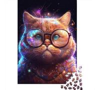Puzzle Garfield Cosmique à Lunettes, Puzzle Amusant en Carton de qualité supérieure pour Adultes et Adolescents, Cadeaux d'halloween, 300 pièces (40 x 28 cm)