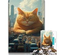Puzzle géant Chat pour Adolescents, 1000 pièces, Jouet éducatif et décompressant, décoration Parfaite (38x26cm)