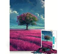 Puzzle géant de 1000 pièces Arbre à Herbe Rose pour Adultes et Adolescents Un pour se ressourcer, se détendre et s’évader grâce à sa découpe Lisse (38x26cm)