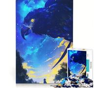 Puzzle géant de 1000 pièces pour Adolescents, représentant Un Oiseau et Une Fille, décoration Murale, pour s'amuser en Famille et renforcer Les Liens Amoureux 38x52cm