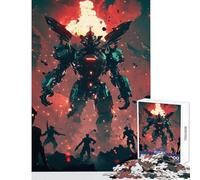Puzzle géant de 1000 pièces pour Adultes Bataille de Robots géants Jeu Antistress Idée Cadeau de Noël Secret Jeu éducatif Un Vrai défi à relever Dimensions 38x26cm