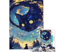 Puzzle géant de 1000 pièces pour Adultes Chat dans Le Ciel Jeu éducatif et Pratique idée Cadeau (38x52cm)